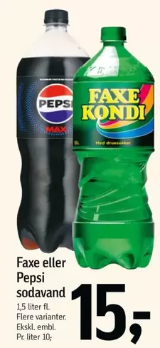 Faxe - eller Pepsi sodavand