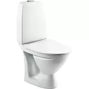 Sign kompakt toilet, rengøringsvenlig, hvid