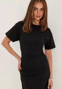Gathered T-Shirt Dress