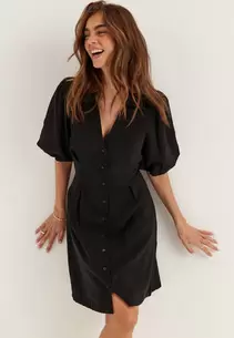 Objfia 2/4 RE SHORT SHIRT DRESS NOOS
