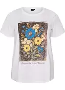 T-shirt i bomuld med print foran
