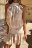 Halterneck mini dress