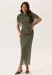 Cape Mesh Ankle Dress
