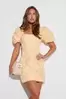 Brocade puffsleeve mini dress