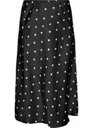 Satin midi-nederdel