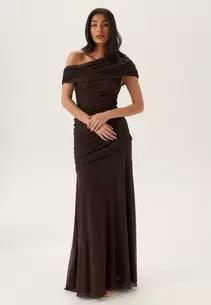Off Shoulder Mesh Gown