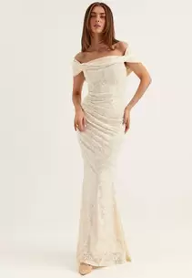 Off Shoulder Burnout Gown