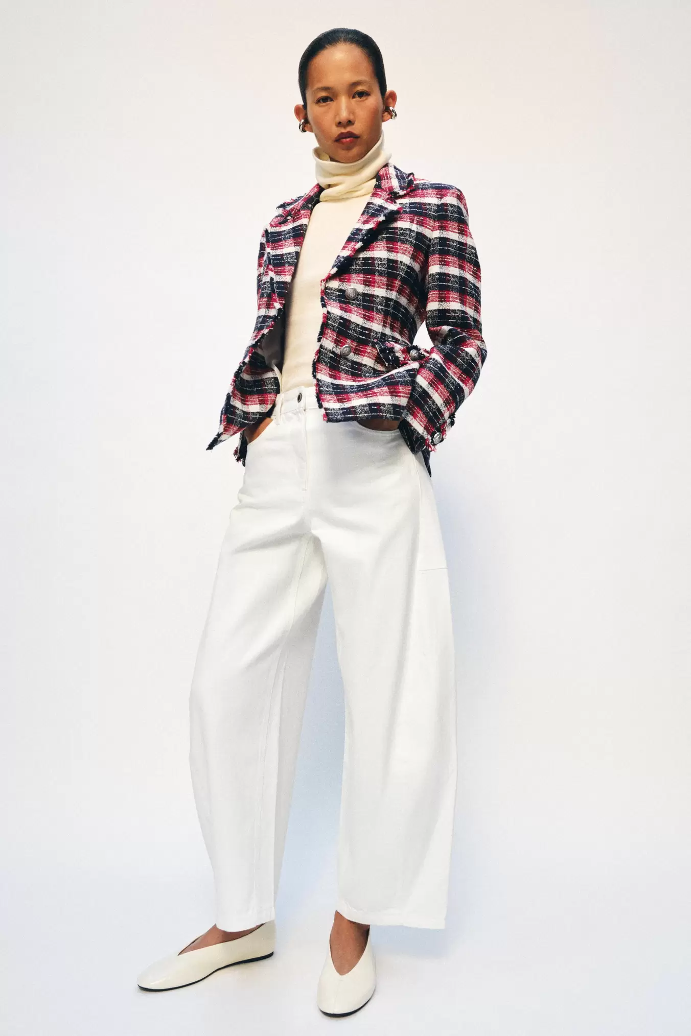 ZW COLLECTION PEPLUM BLAZER MED TERN