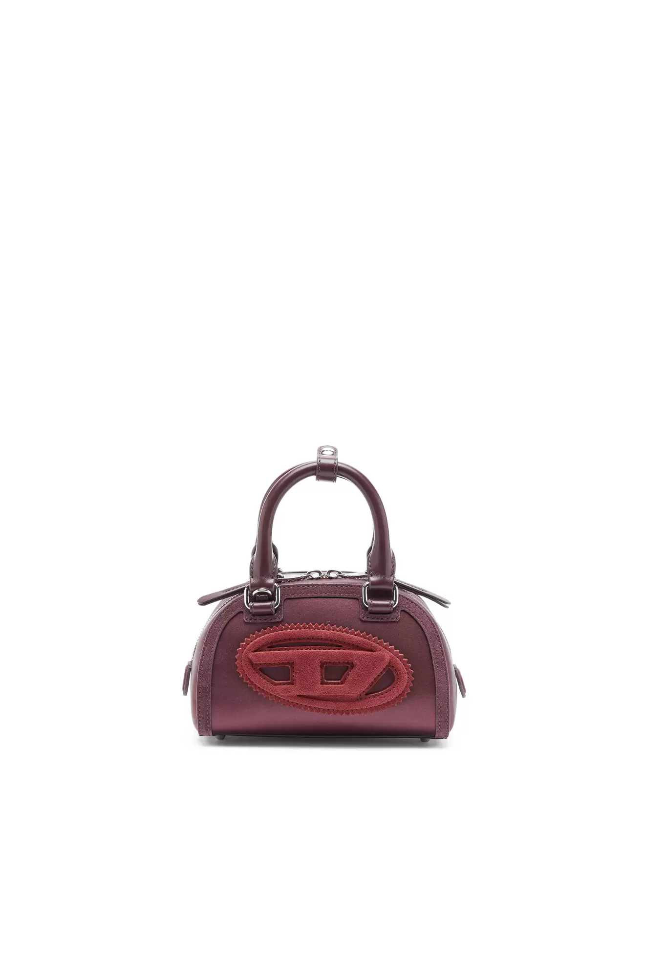 1DR Dome - Small bowling bag in satin and suede