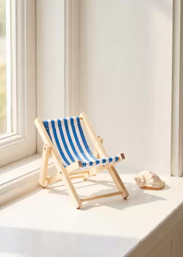 Decorative mini deck chair - 11x16 cm