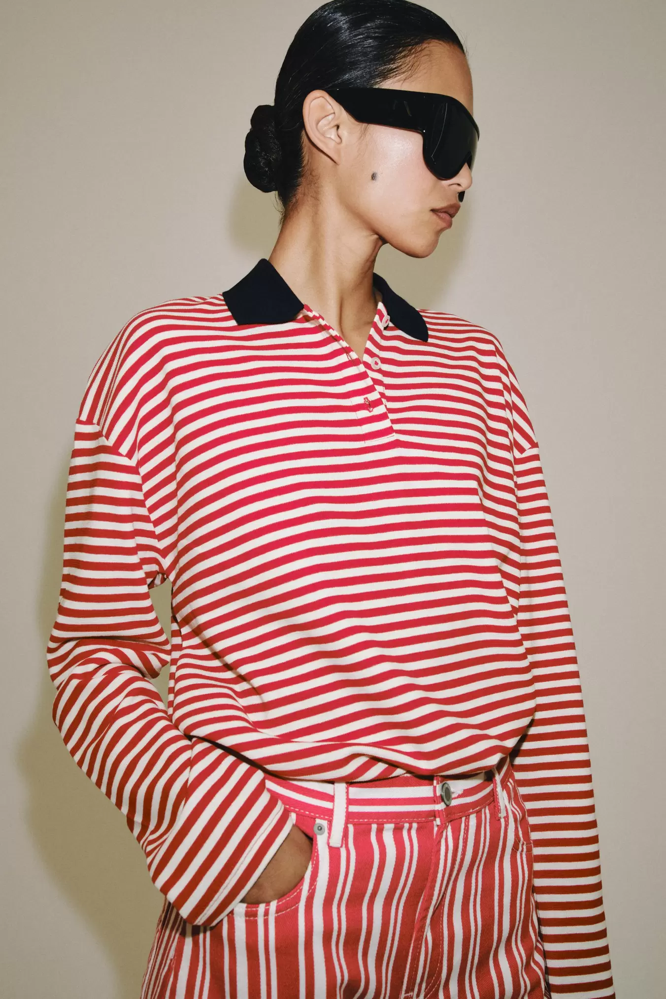 STRIBET POLO-T-SHIRT