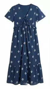Vestido midi doble volante