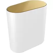 Style toiletspand, 5,1 liter, hvid/børstet messing