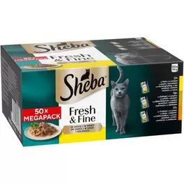 Mixpakke Sheba Fresh Fine fresh portionsposer 50 x 50 g
