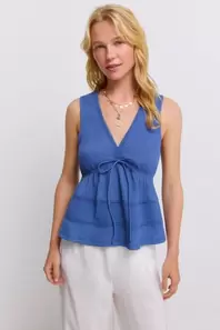 Top crochet cordón
