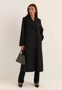 Straight Wool Blend Coat