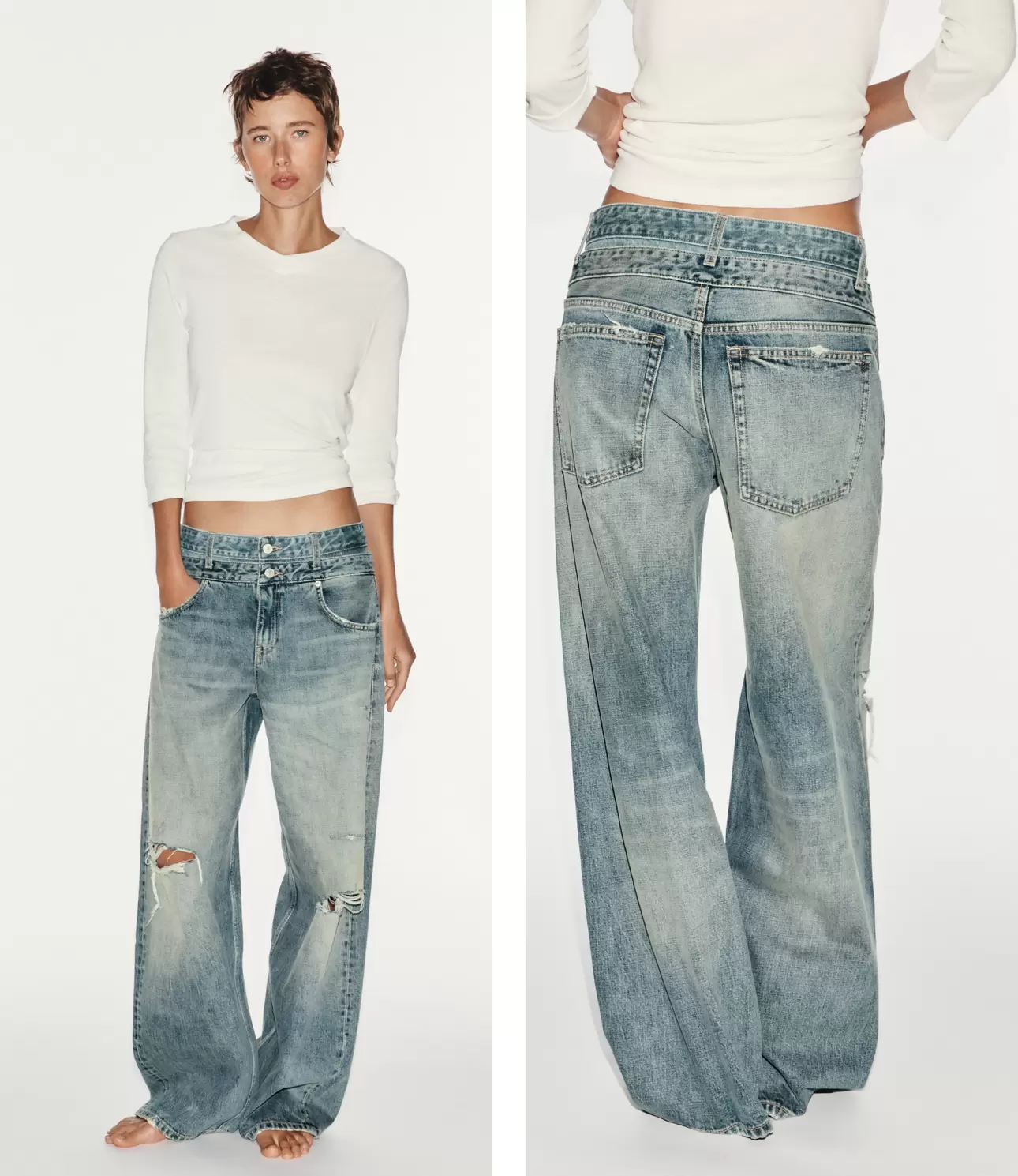 LIGE JEANS MED DOBBELT LINNING