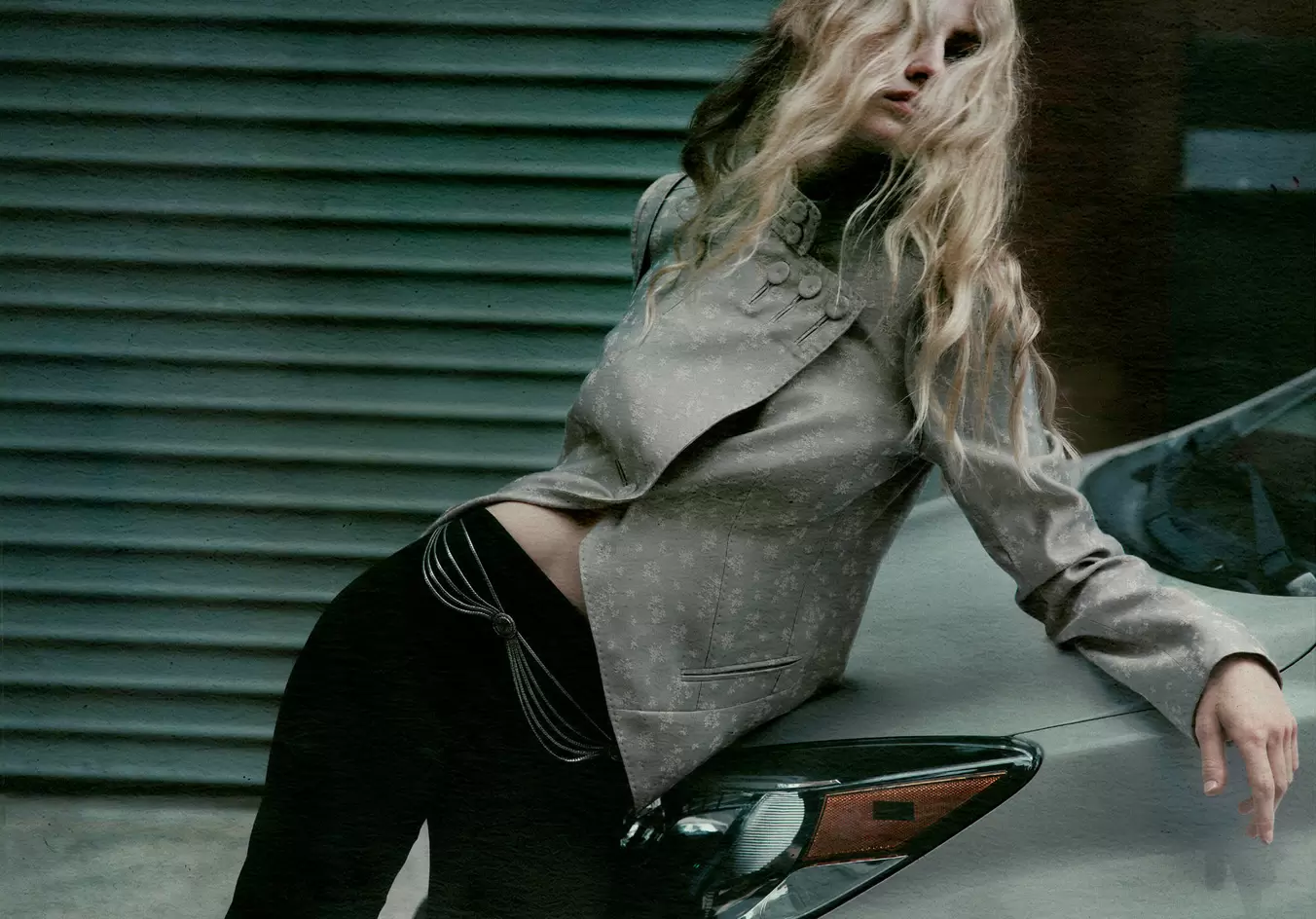 Jacquard jacket with lapel