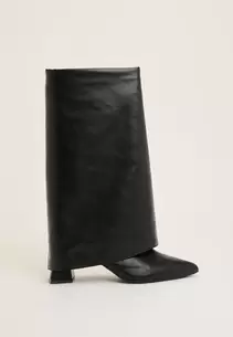 Biamaralyn Fold Over Boot Faux Leather