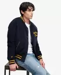 Cord Varsity Bomber Jakke Afslappet Pasform