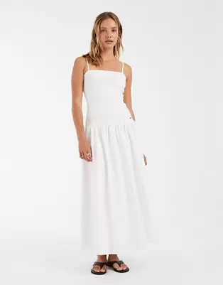 Tommy Jeans - Hvid maxikjole