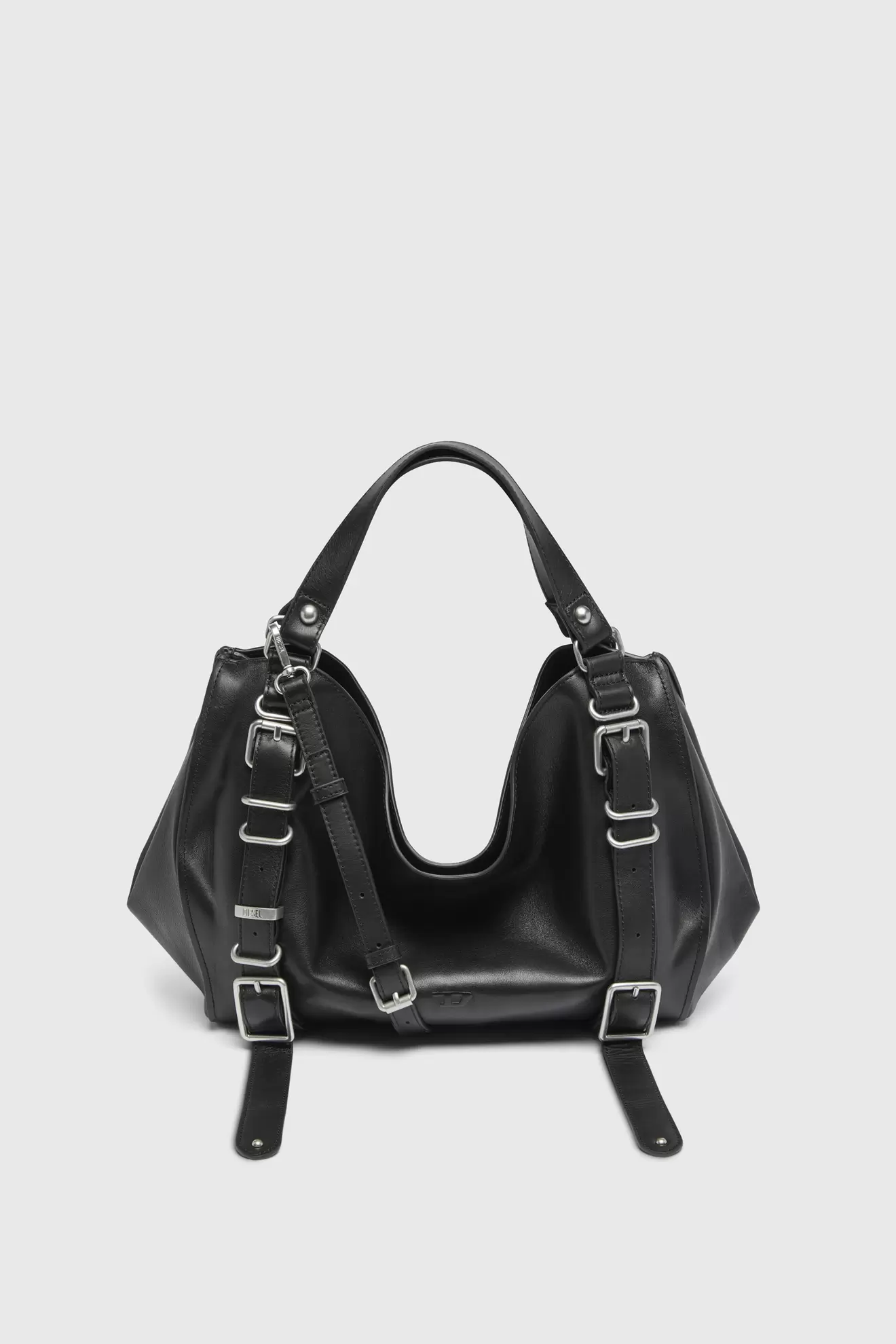 D-One-Medium top-handle bag in treated leather