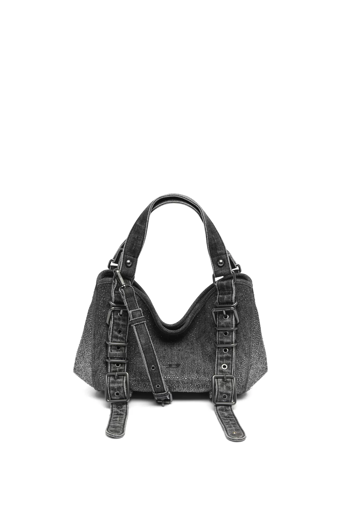 D-One-Small top-handle bag in crystal solarised denim