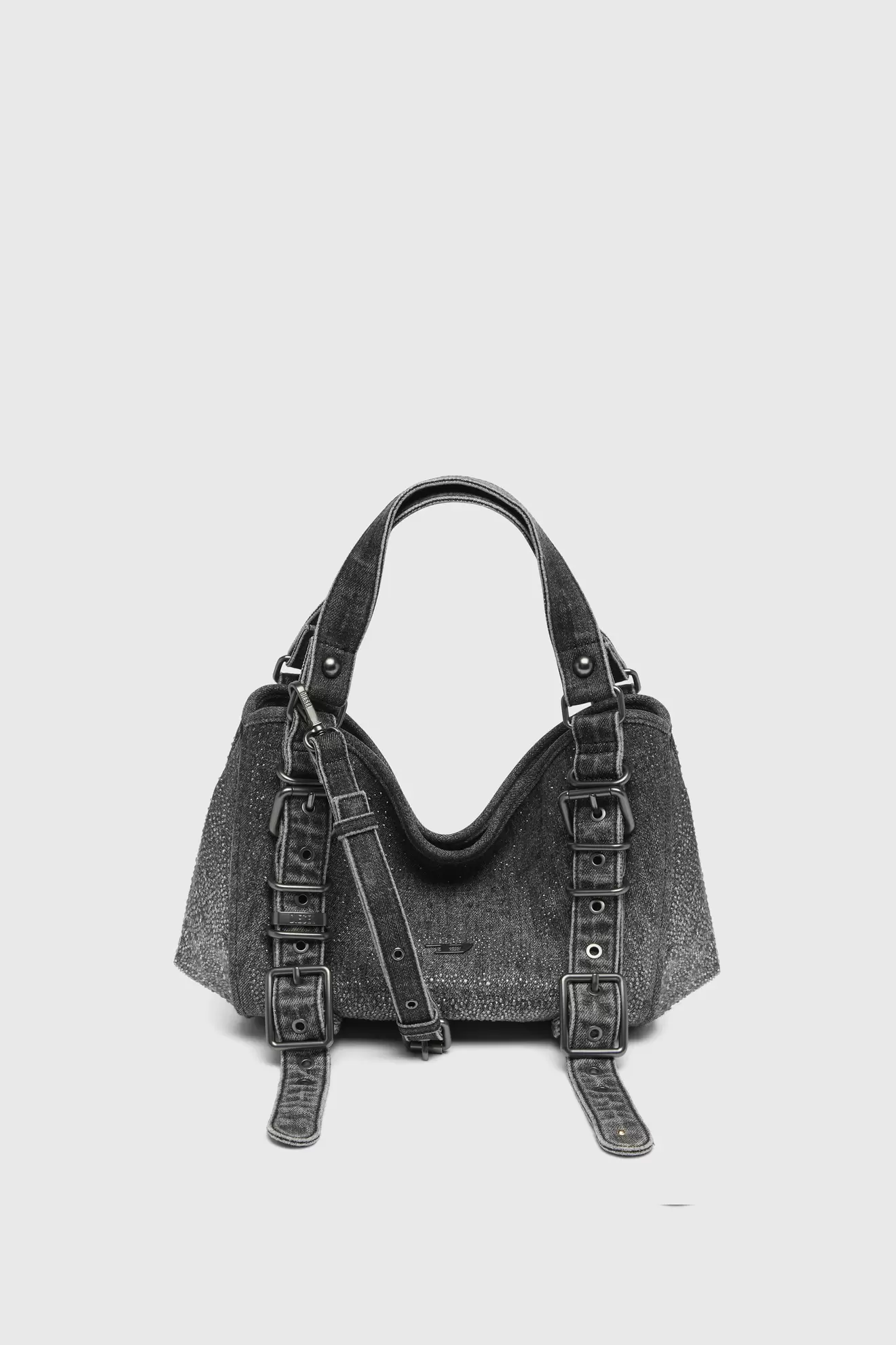 D-One-Small top-handle bag in crystal solarised denim
