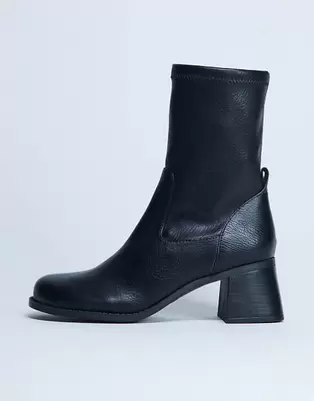 Topshop - Niamh - Sorte ankelstøvler med blokhæl