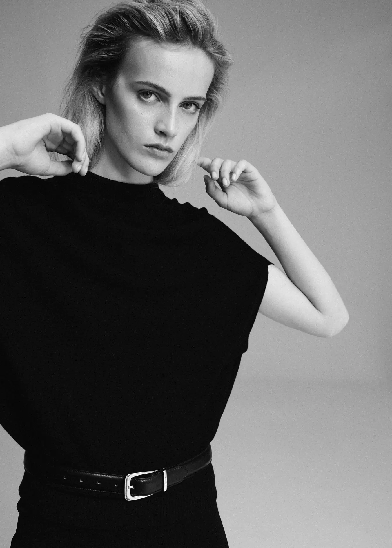Boat neck ribbed sweater