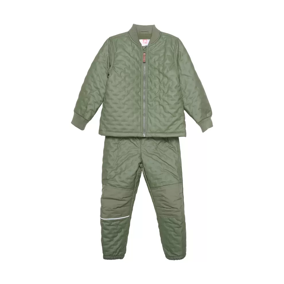 Coated Termosæt m/Fleece- Army