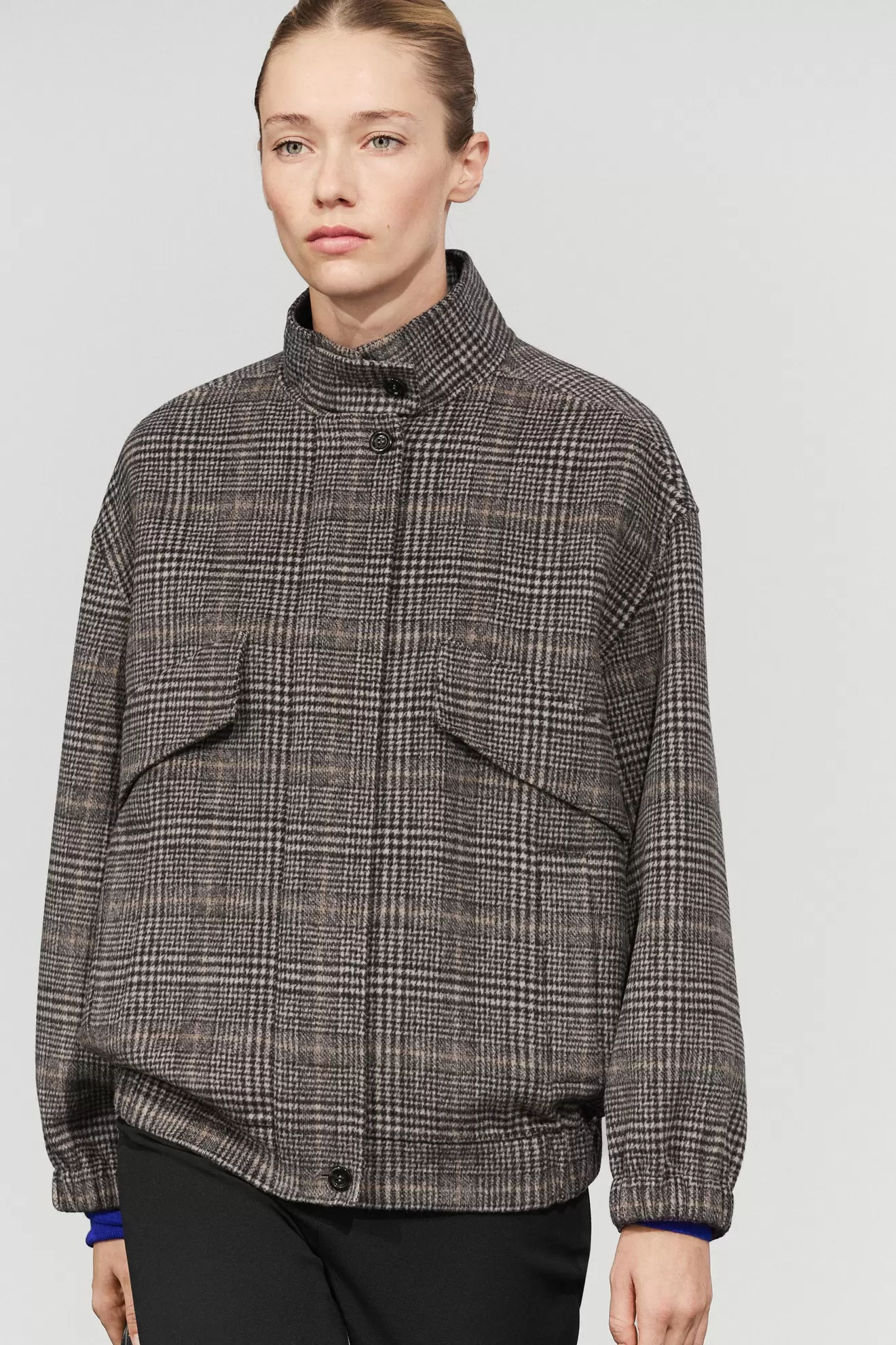 Plaid bomber jacket