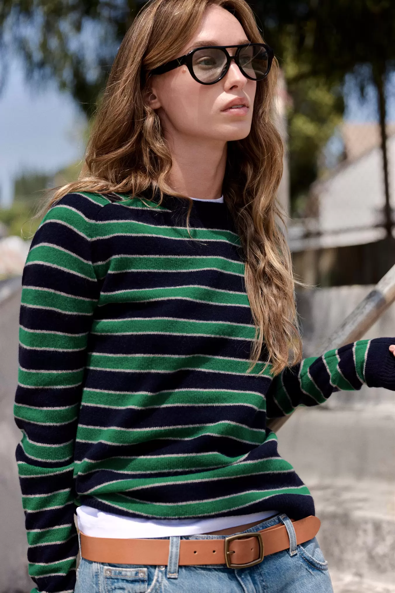 STRIBET SWEATER I 100% ULD