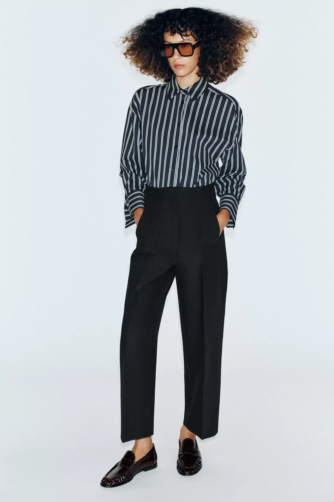 BARREL-BUKSER MED HIGH WAIST