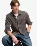 Twill Tweed Jersey Skjorte