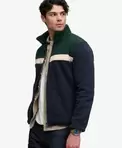 Tricolour Zip Through Fleece Afslappet Pasform
