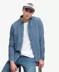 Preppy Poplin Langærmet Skjorte