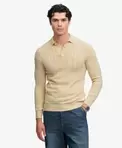 Strikket Cable Poloshirt Almindelig Pasform