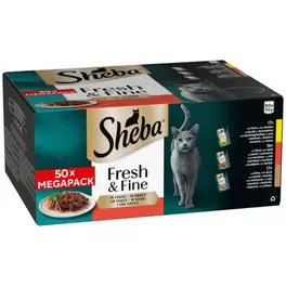 Mixpakke Sheba Fresh Fine fresh portionsposer 50 x 50 g