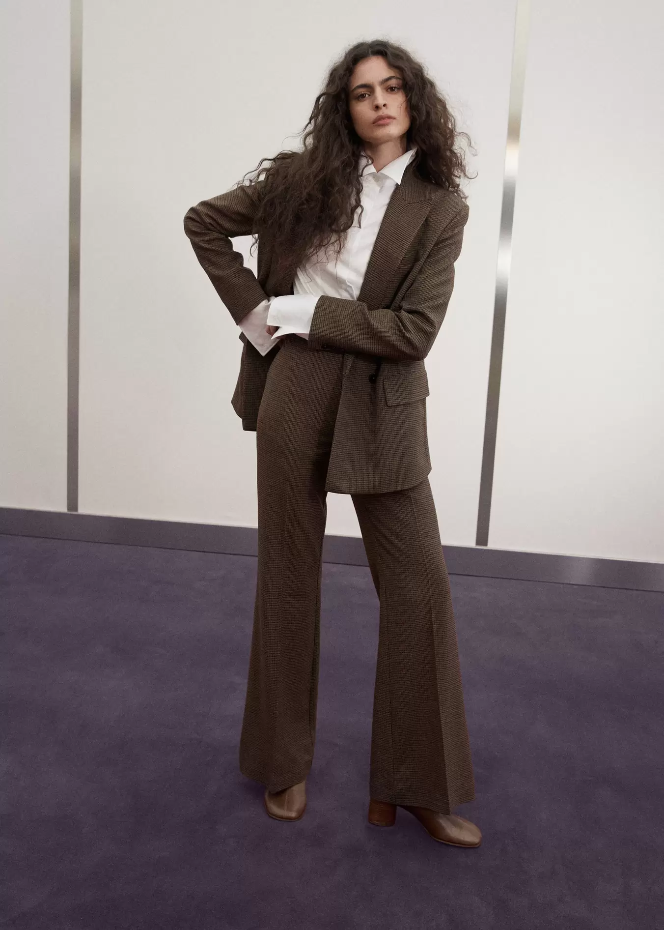Houndstooth suit trousers