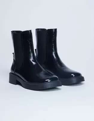 Topshop - Lottie - Sorte Chelsea-ankelstøvler