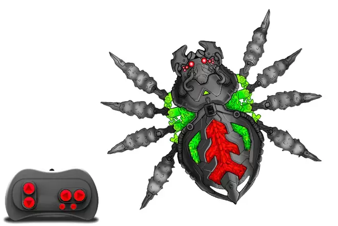 Hex Bots væg kravlende edderkop