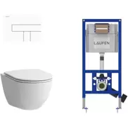 Pro væghængt toiletpakke, uden skyllekant, hvid/hvid