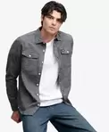 Herringbone Workwear Skjorte Afslappet Pasform
