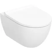 Acanto væghængt toilet, uden skyllekant, rengøringsvenlig, hvid