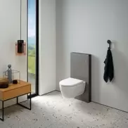 ICon væghængt toilet, uden skyllekant, rengøringsvenlig, hvid