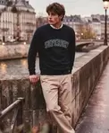 Athletic Applique Sweatshirt Almindelig Pasform