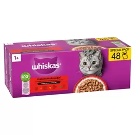 Megapakke: 48 x 85 g Whiskas 1+ Adult portionsposer