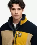 Colour Block Retro Zip Fleece