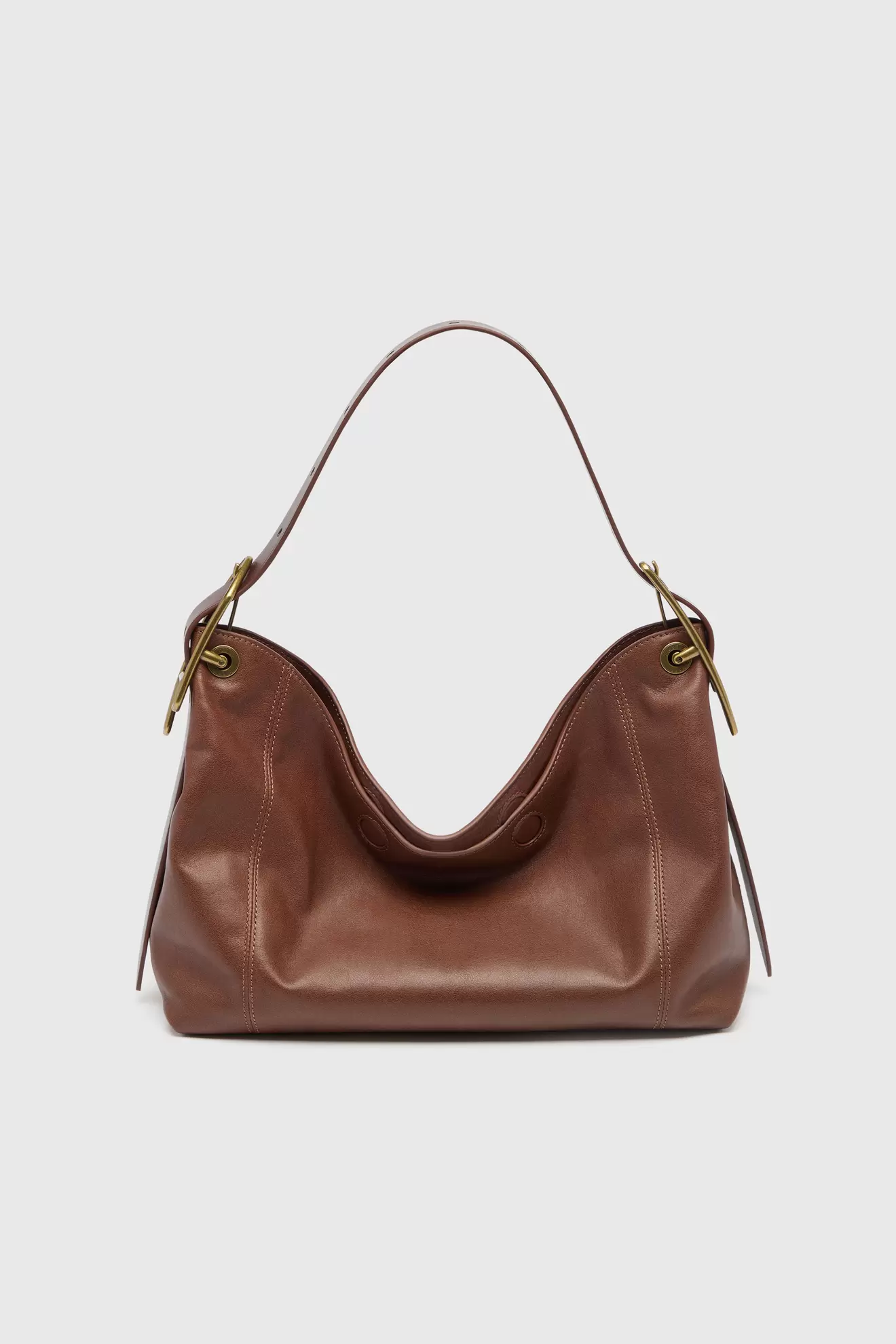 D-Line-Shoulder bag in leather